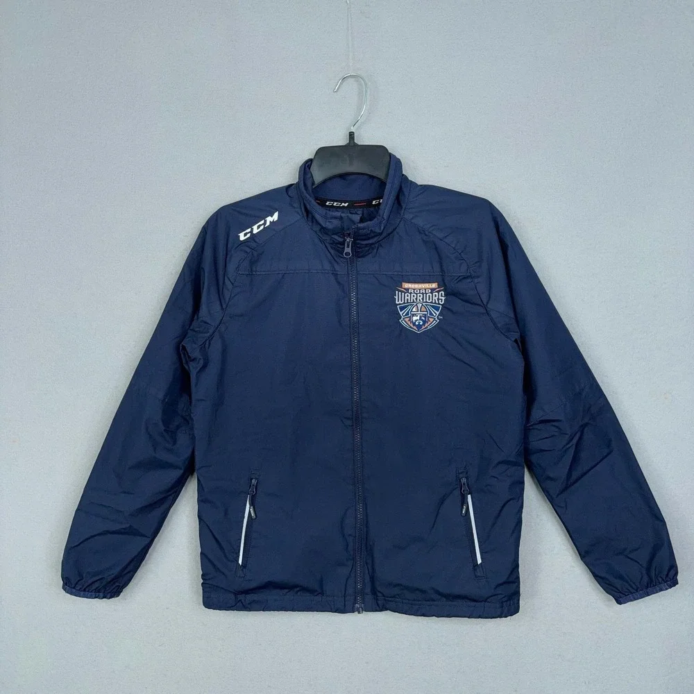 CCM Jacket Youth Large Blue Greenville Road Warriors Hockey Warm Up Sporty